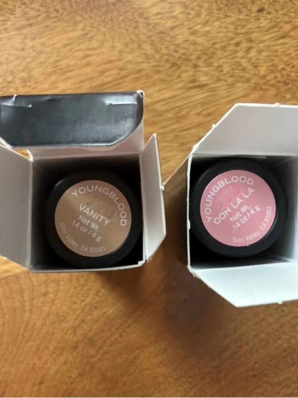Youngblood intimatte mineral matte lipsticks in Vanity & Ooh La La -